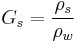 G_s = \frac{\rho_s} {\rho_w}