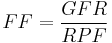 FF = \frac{GFR}{RPF}