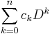 \sum_{k=0}^n c_k D^k