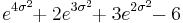 e^{4\sigma^2}\!\! %2B 2e^{3\sigma^2}\!\! %2B 3e^{2\sigma^2}\!\! - 6