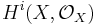 H^i(X, \mathcal O_X)