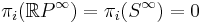 \pi_i(\R P^\infty) = \pi_i(S^\infty) = 0