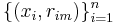 \{(x_i, r_{im})\}_{i=1}^n