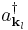 a^{\dagger}_{{\mathbf{k}}_{l}}