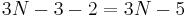 3N-3-2 = 3N-5