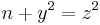 n %2B y^2 = z^2