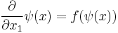 {\partial \over \partial x_1} \psi(x) = f(\psi(x))