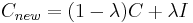  C_{new} = (1-\lambda) C%2B\lambda I\,