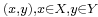 \scriptstyle  (x, y), x \in X, y \in Y