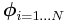 \boldsymbol\phi_{i=1 \dots N}