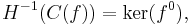 H^{-1}(C(f)) = \operatorname{ker}(f^0),