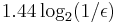 1.44\log_2(1/\epsilon)