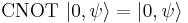 
\operatorname{CNOT}\ |0,\psi\rangle = |0,\psi\rangle
