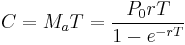  C = M_aT= \frac{P_0 rT}{1-e^{-rT}}  