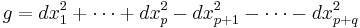 g = dx_1^2 %2B \cdots %2B dx_p^2 - dx_{p%2B1}^2 - \cdots - dx_{p%2Bq}^2