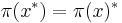  \pi(x^*) = \pi(x)^* \,