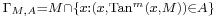 \scriptstyle\Gamma_{M,A}=M \cap \{x�: (x, \mathrm{Tan}^m(x,M)) \in A \}