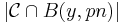 |\mathcal{C} \cap B(y, pn)| 