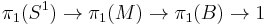 \pi_1(S^1)\rightarrow\pi_1(M)\rightarrow\pi_1(B)\rightarrow1