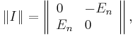 \left\| I\right\| =\left\| 
\begin{array}{ll}
0 & -E_{n} \\ 
E_{n} & 0
\end{array}
\right\|,