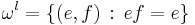 \omega^l = \{ (e,f)\,�:\, ef = e \}  