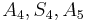 A_4, S_4, A_5