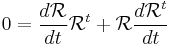 0=\frac{d\mathcal{R}}{dt}\mathcal{R}^t%2B\mathcal{R}\frac{d\mathcal{R}^t}{dt}