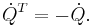 \dot{Q}^T = -\dot{Q} .