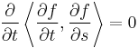 \frac{\partial}{\partial t}\left\langle \frac{\partial f}{\partial t},\frac{\partial f}{\partial s}\right\rangle=0