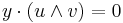  y \cdot ( u \wedge  v) =  0