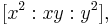 [x^2:xy:y^2],