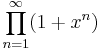 \prod^{\infty}_{n=1}(1%2Bx^n)