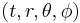 (t,r,\theta,\phi)