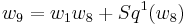 w_9 = w_1 w_8 %2B Sq^1(w_8)