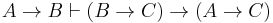 A\to B\vdash(B\to C)\to(A\to C)