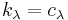 k_{\lambda} = c_{\lambda}