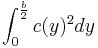 \int_{0}^{\frac{b}{2}}c(y)^2 dy