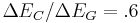 \Delta E_C / \Delta E_G = .6