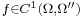 \scriptstyle f \in C^1(\Omega,\Omega^{\prime\prime})