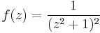 f(z)={1 \over (z^2%2B1)^2}