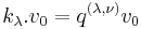 k_{\lambda}.v_0 = q^{(\lambda,\nu)} v_0