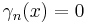 \gamma_n(x) = 0