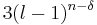 3(l - 1)^{n - \delta}