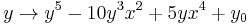 
y\rightarrow y^5-10 y^3 x^2 %2B 5 y x^4 %2B y_0