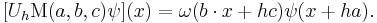  [U_h \operatorname{M}(a,b,c) \psi](x) = \omega(b \cdot x %2B h c) \psi(x%2B h a). 