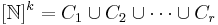 [\mathbb{N}]^k=C_1 \cup C_2 \cup \cdots \cup C_r