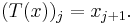 \displaystyle(T(x))_{j}=x_{j%2B1}.