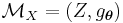 \mathcal M_X=(Z,g_{\boldsymbol\theta})