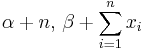 \alpha %2B n,\, \beta %2B \sum_{i=1}^n x_i\!