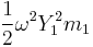 \frac{1}{2}\omega^2 Y_1^2 m_1